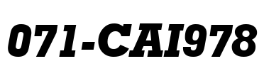071-CAI978 Font Image