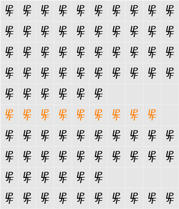 NewStyle Embossed Character Map