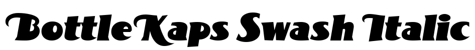 BottleKaps Swash Italic Font Image
