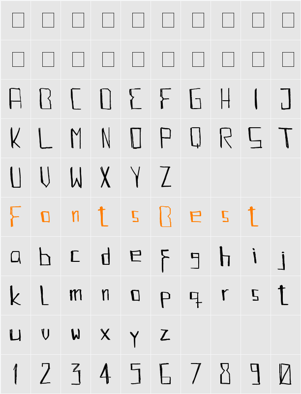 KABBE Character Map
