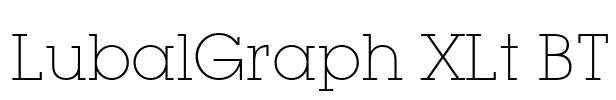 LubalGraph XLt BT Font Image