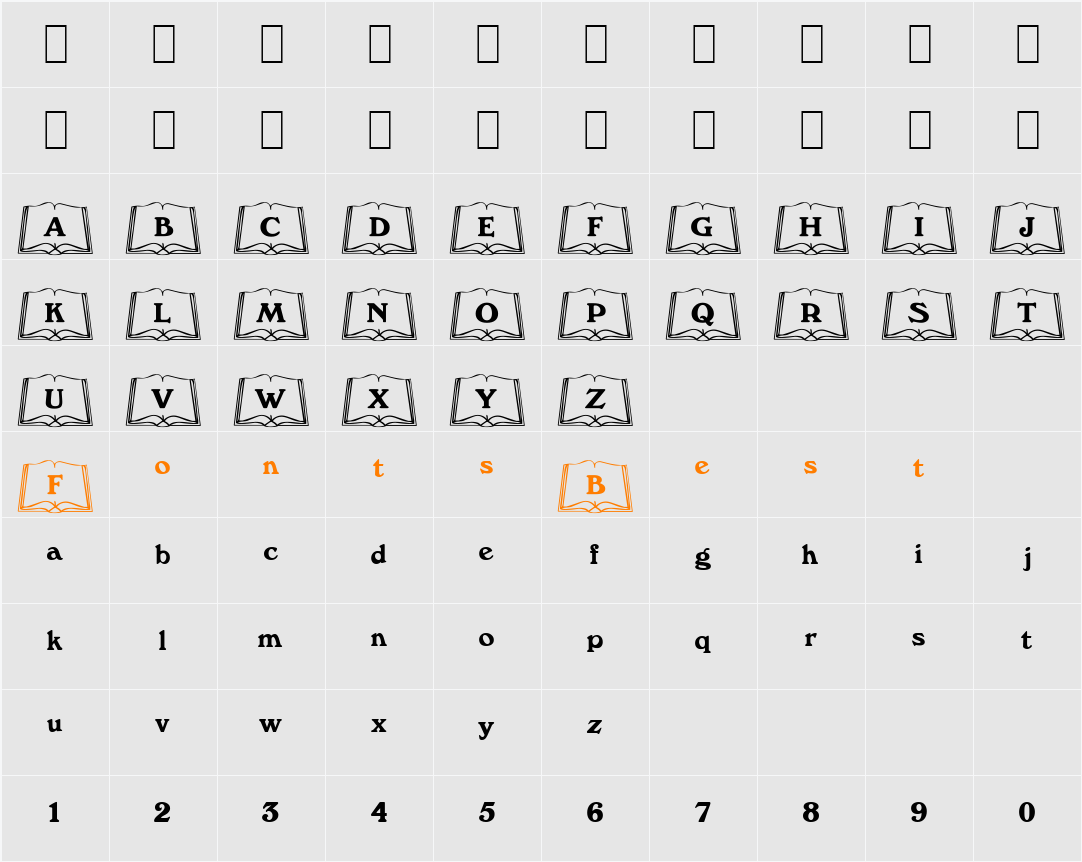 OpenBook Becker Character Map