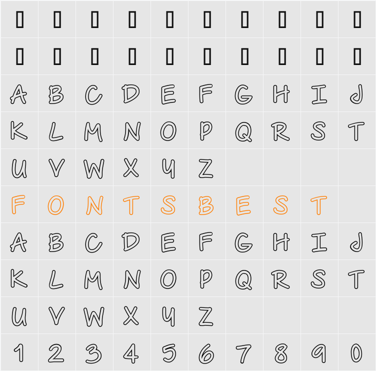 The Urban Way Hollow Character Map