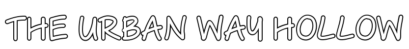 The Urban Way Hollow Font Image