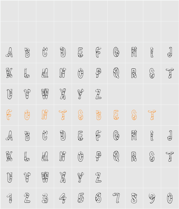 WormBeeline Character Map