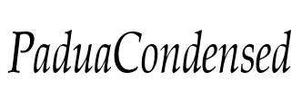 PaduaCondensed Font Image