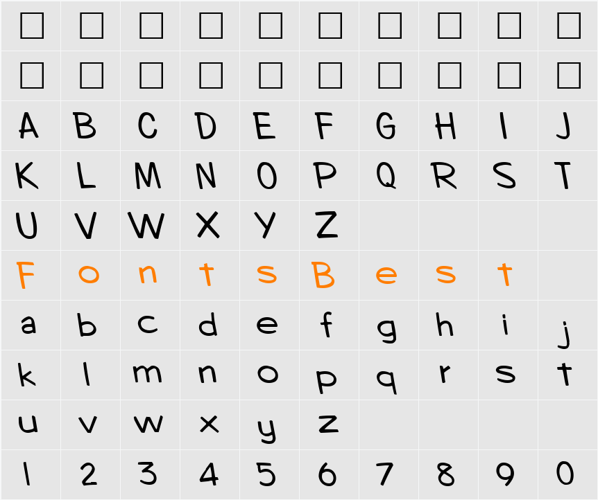 Booster Character Map