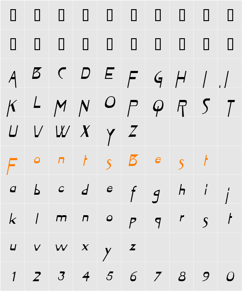 Zyme Character Map