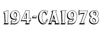 194-CAI978 Font Image