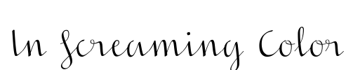 In Screaming Color Font Image