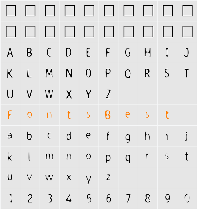 Dodgenburn Character Map
