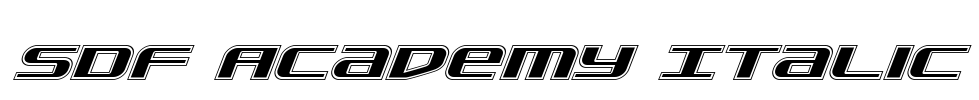SDF Academy Italic Font Image