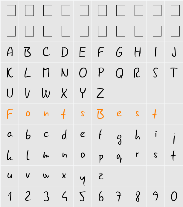 Gunny Rewritten Character Map
