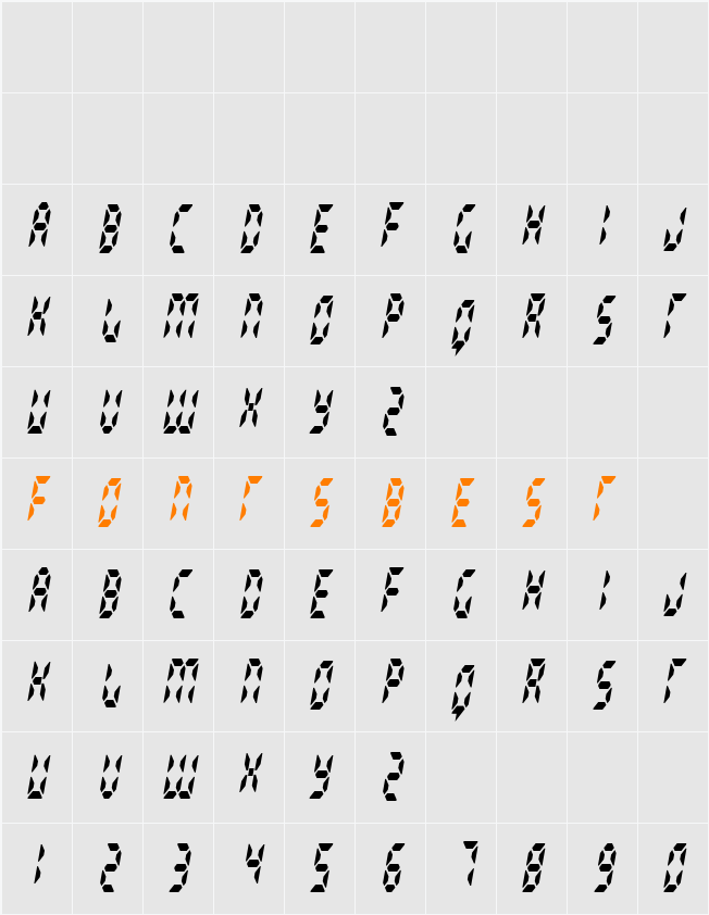 Radioland Slim Character Map