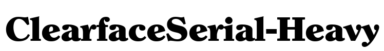 ClearfaceSerial-Heavy Font Image
