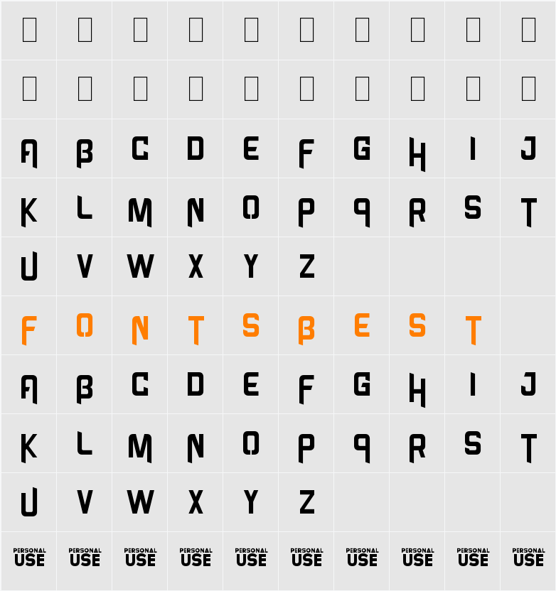 Power Bass Character Map