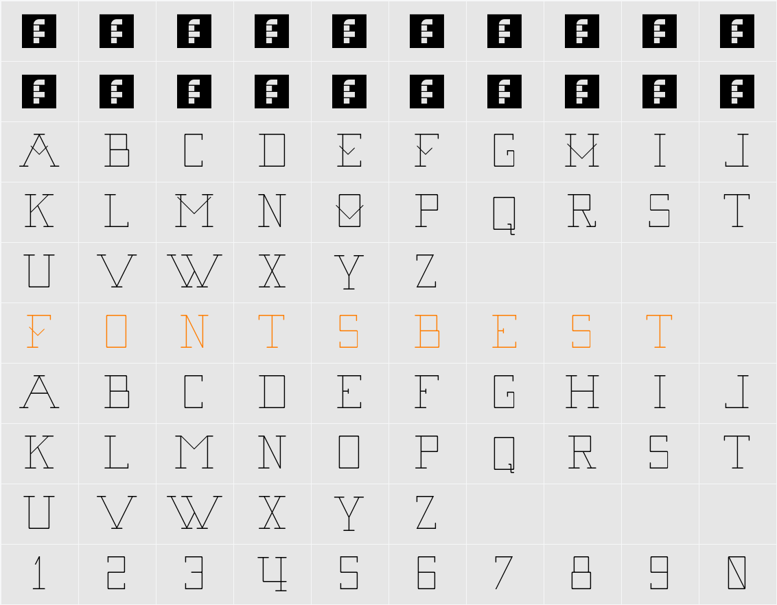Second Base Line Character Map