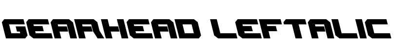 Gearhead Leftalic Font Image