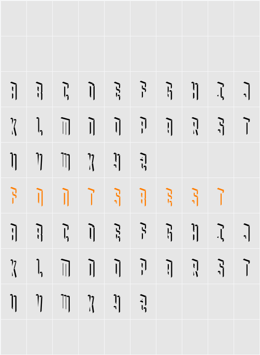 Blockbaq Character Map