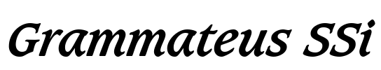 Grammateus SSi Font Image