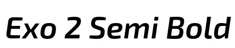 Exo 2 Semi Bold Font Image