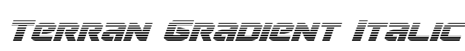 Terran Gradient Italic Font Image