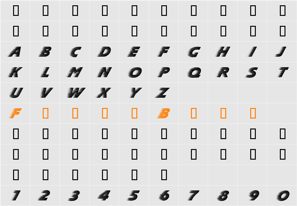Slipstream Character Map