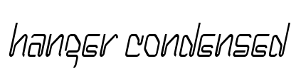 Hanger Condensed Font Image