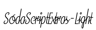 SodaScriptExtras-Light Font Image