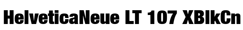 HelveticaNeue LT 107 XBlkCn