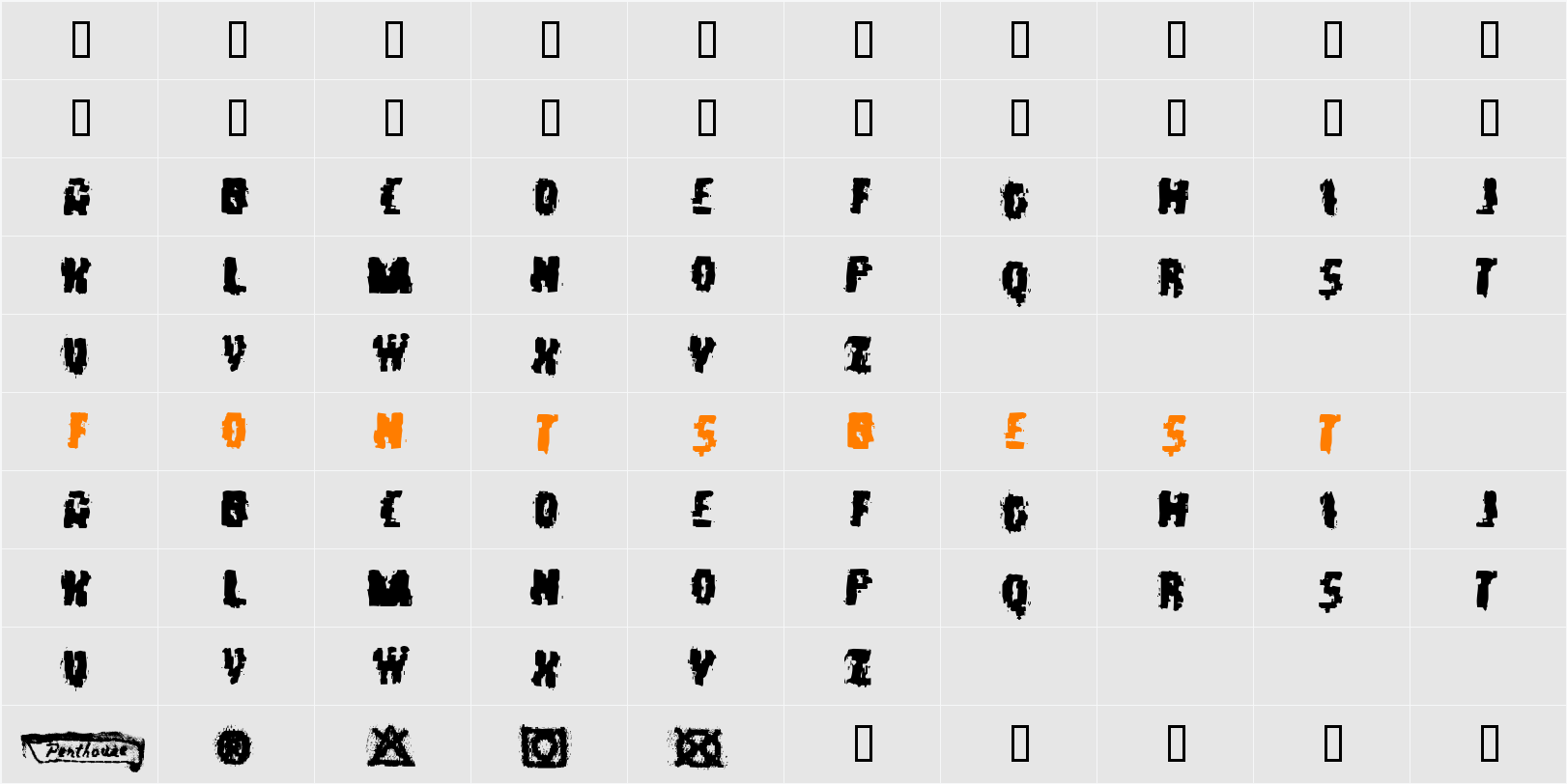 Static Character Map