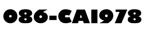086-CAI978 Font Image