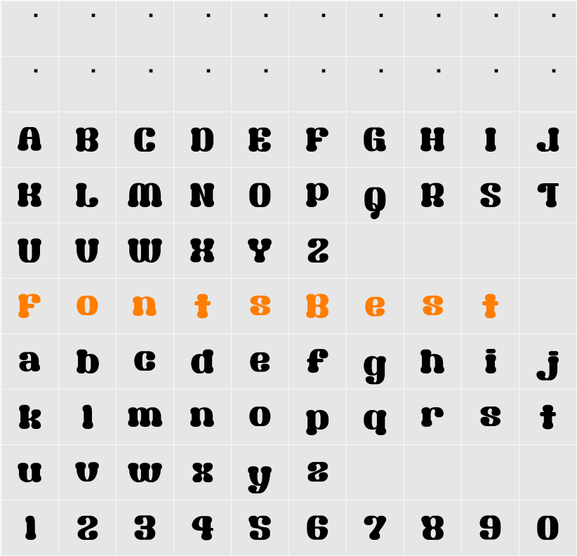Syouwa Retro Pop__G Character Map