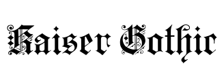 Kaiser Gothic Font Image