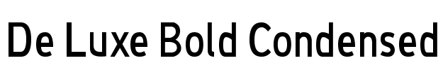 De Luxe Bold Condensed Font Image