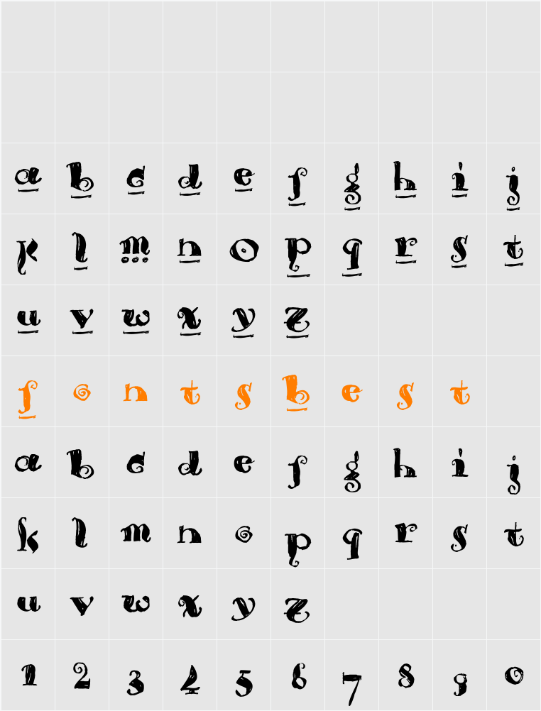 Brouss Character Map