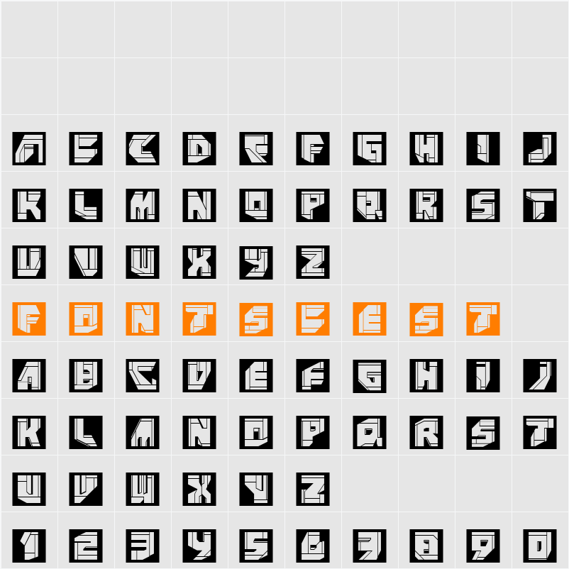 NeoPanSquares Character Map