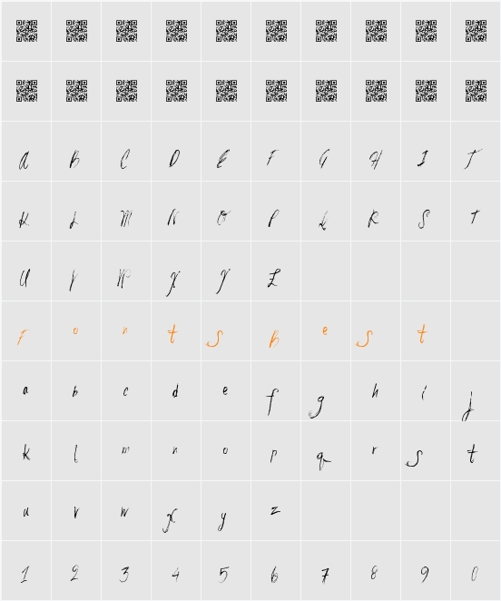 BoxingChocolates Character Map