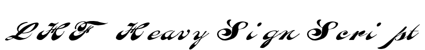 LHF Heavy Sign Script Font Image