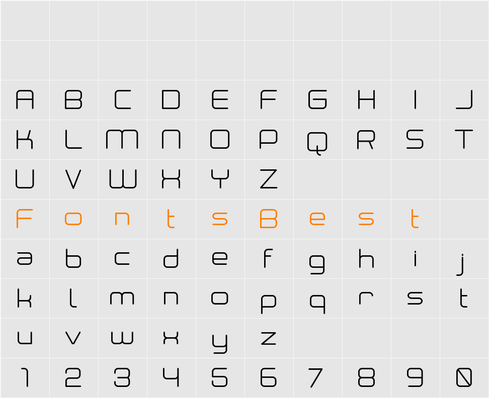 Neogrey Character Map