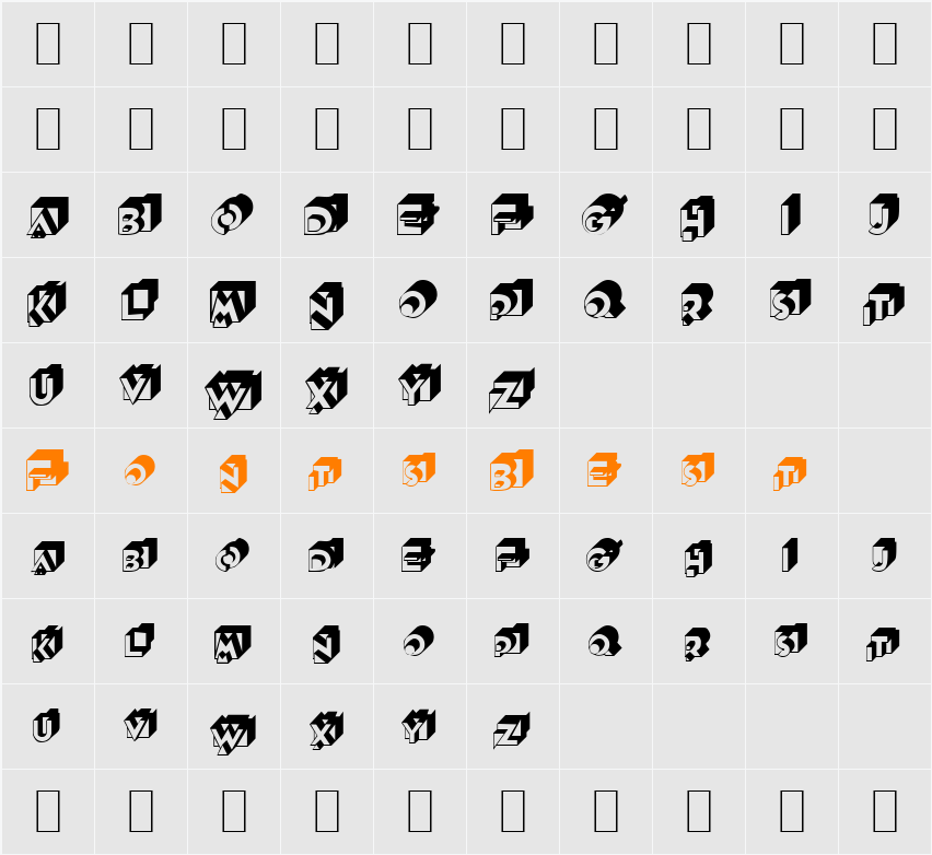 Leggo 1 Character Map
