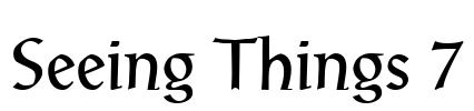 Seeing Things 7 Font Image