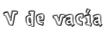 V de vacía Font Image