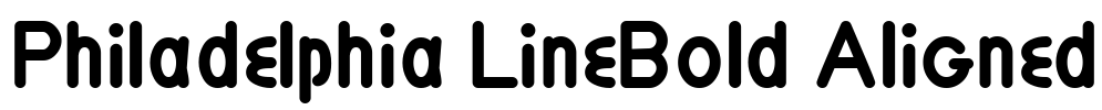 Philadelphia LineBold Aligned Font Image