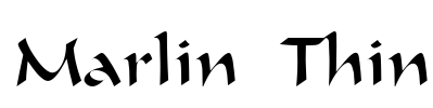 Marlin Thin Font Image