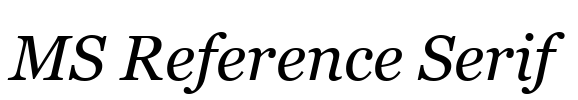 MS Reference Serif