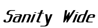 Sanity Wide Font Image