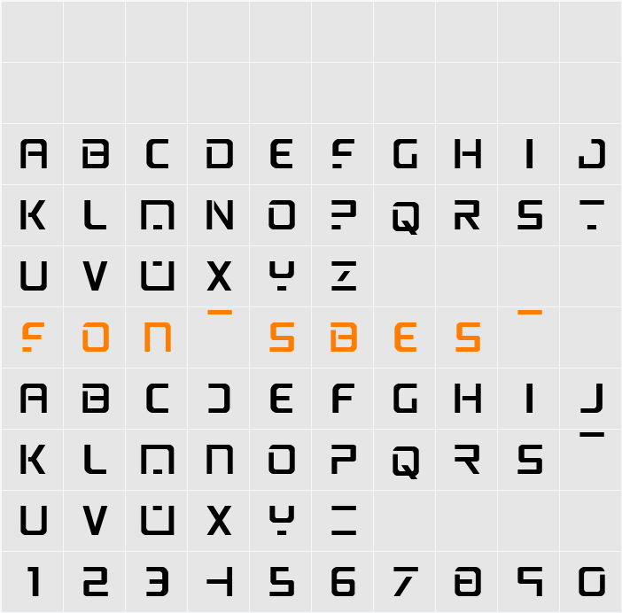 PsYonic VII Character Map