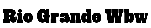 Rio Grande Wbw Font Image