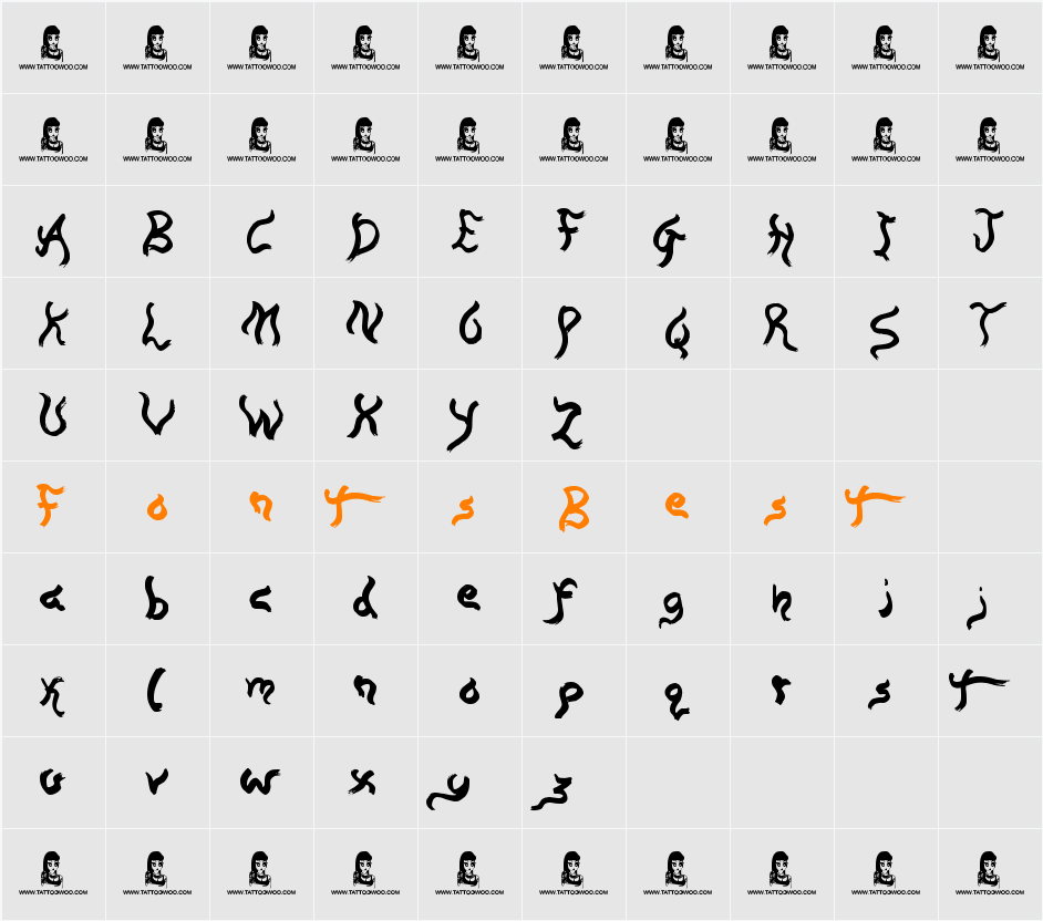 The Boatman Character Map